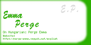 emma perge business card